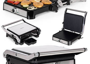 Grill elektryczny kontaktowy ryflowany opiekacz do panini kanapek 2000W KA…