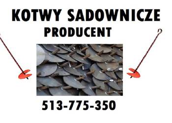 Kotwy sadownicze PRODUCENT | kotwa/śruba wkręcana do ziemi