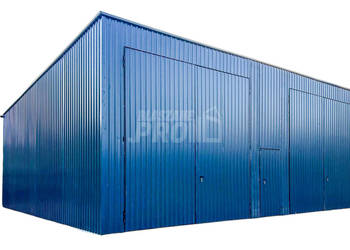 Hala - Garaż Blaszany 12-6m - 2x Bramy dwuskrzydłowe  GP417