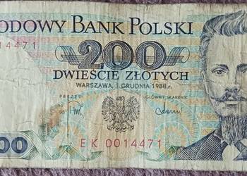 200 zł J. Dąbrowski seria EK - 1.XII.1988 r.