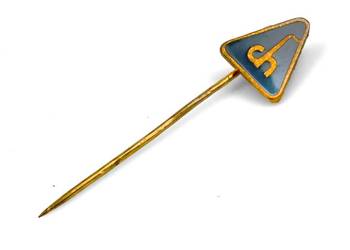 Ch | 1.5 cm | Metal | Przypinka | Socrealizm Przemysł