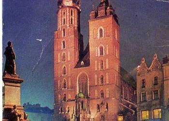 KRAKÓW RYNEK GŁÓWNY KOŚCIÓŁ MARIACKI  POMNIK ADAMA MICKIEWICZA