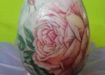jajko pisanka ozdoba srtoik 12cm róże