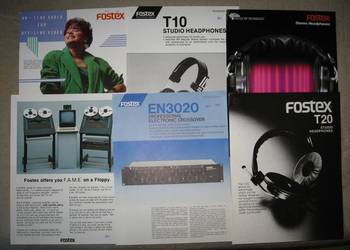 Fostex mikrofony rejestratory magnetofony słuchawki - katalogi broszury