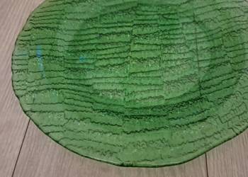 Szklo Ząbkowice patera-talerz igloo zielona 32cm