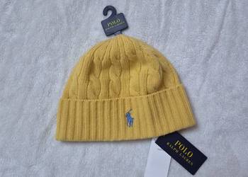 Nowa żółta czapka bawełniana Polo Ralph Lauren unisex