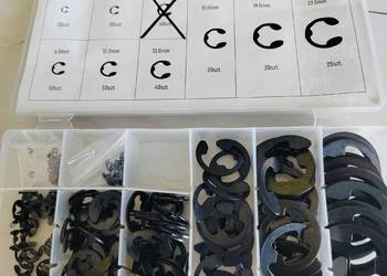 Zestaw pierścieni seegera E-CLIP zabezpieczenie pierścień osadczy