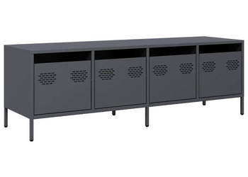 Szafka RTV antracyt 135x39x435 cm stal walcowana na zimno WM-851306