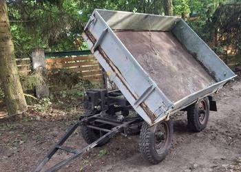 Przyczepka do minitraktorka wywrotka hydrauliczna 3stronny kiper