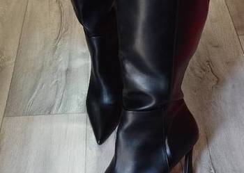 (43) ASOS Design/ Ekskluzywne, Czarne Kozaki wieczorowe z Londynu, Nowe