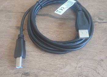 kabel przewód do drukarki usb A - usb B 1,8m czarny, nowy