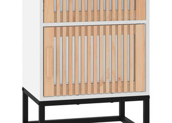 Szafka nocna biała 40x30x555 cm materiał drewnopochodny WM-352091
