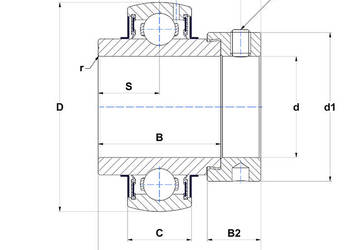 AXE61820 JOHN DEERE Wkład łożyska kulkowego