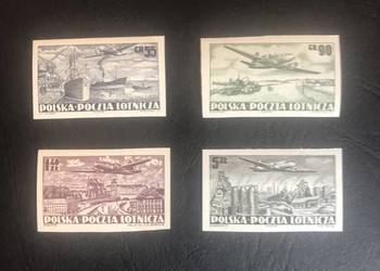 Znaczki Fi 590-593 A Czyste ** Poczta Lotnicza 1952 rok