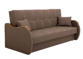 Wersalka Tapicerowana z Ozdobnymi Przeszyciami Brązowa PANAMA