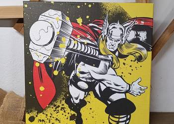 Thor (Splatter) obraz na płótnie 40x40