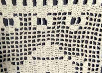 IMBRYCZEK Firanka szydełkowa ok. 33 x 53 cm