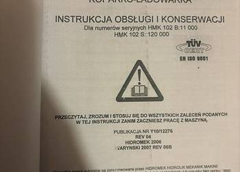 Instrukcja obsługi WARYŃSKI HIDROMEK HMK102B HMK102S
