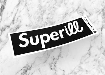 Naklejka SUPERILL 15 x 4,5 cm supreme super ill #1