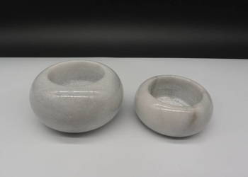 Komplet Świeczników z Naturalnego Marmuru