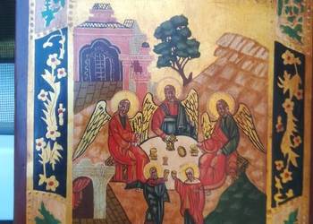 Ikona rosyjska Trójca Święta Ikona rosyjska Trójca Święta