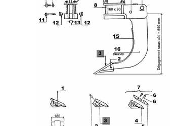 Lemiesz, dłuto głębosza Kverneland RF06515