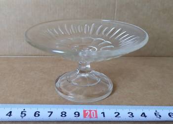 515. PLATERKA szklana mała na słodycze RETRO Stylówka