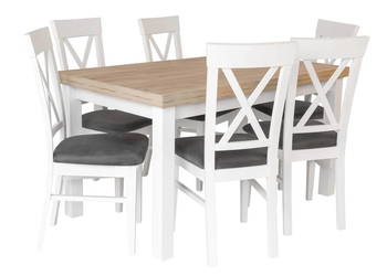 Zestaw 9 stół + krzesła