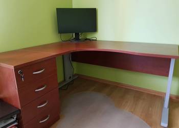 Biurko narożne komplet z szafką stan bdb+