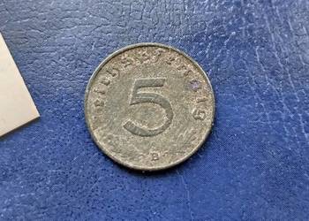 Stare monety 5 pfennig 1943 B Niemcy Stare monety 5 pfennig 1943 B Niemcy