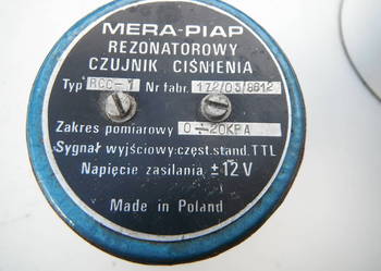 Rezonatorowy czujnik ciśnienia RCC-1 Mera Piap 0-20 KPa