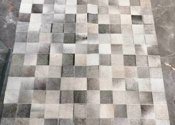 PATCHWORK Z KROWY  szary piękny NOWOCZESNY 120*180!!!