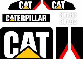 NAKLEJKI NA MASZYNĘ CAT 301.6C  301.8C