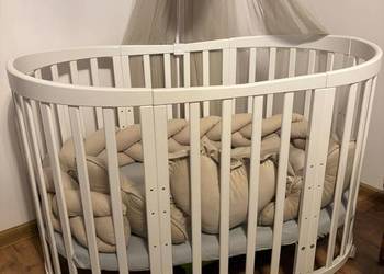 Łóżeczko 7w1, wózek 3w1, wanienka do kąpieli na stojaku