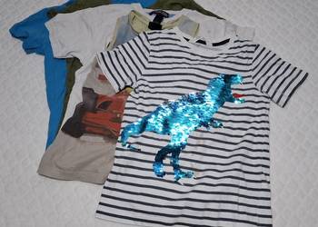 Koszulki, T-shirt, podkoszulki chłopięce, 110-116, 122, 128. 5szt. (Odzież,