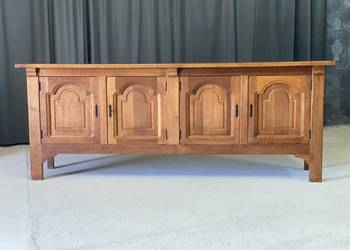 Długa dębowa komoda rustykalna, sideboard