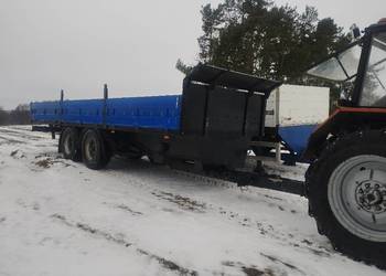 Przyczepa tandem ciężarowa podwozie do słomy balotów