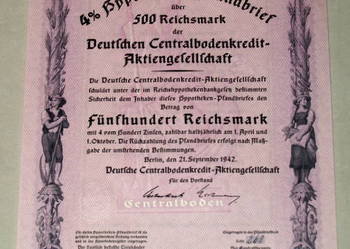 Trzy niemieckie obligacje z 1940 r.