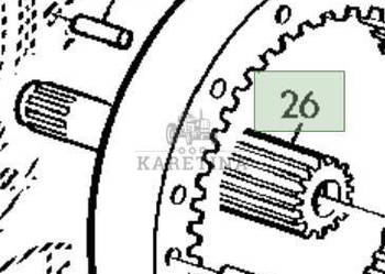 John Deere 6800 6900 Wałek Zębaty Tylnej Osi CZĘŚCI R328154
