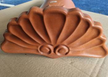 Gąsior dachowy z zaślepką, ceramiczny miedziany.