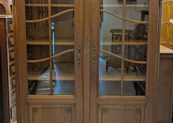 Piękna dębowa biblioteka,witryna ludwikowska -sklep Dąbrowa Górnicza