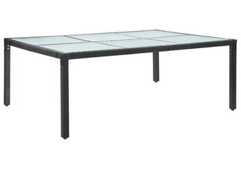 Stół ogrodowy czarny 200x150x74 cm polirattan WM-46129