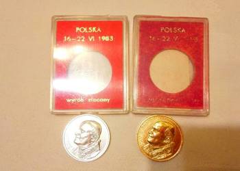 Dwa Medale- złoc. i srebrz. Joannes Paulus II 16-22 VI 1983