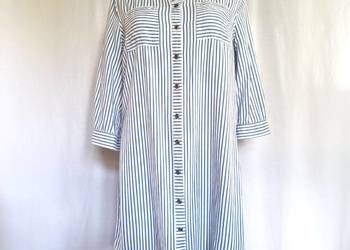 Sukienka mini Tunika paski Bluzka Długa r. 38-40 rękaw ¾ bawełna NOWA