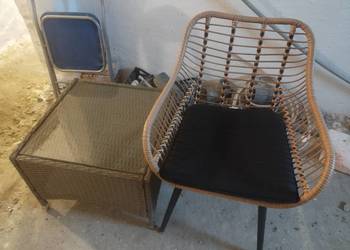 Nowy fotel ogrodowy goodhome + stolik kawowy
