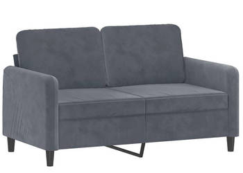 Sofa 2-osobowa ciemnoszary 120 cm tapicerowana aksamitem WM-359433
