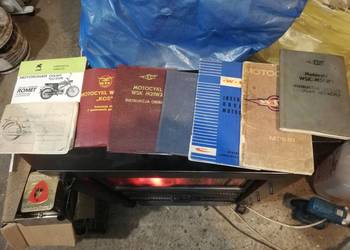 Kolekcja książek wsk wfm oraz wpinki oryginalne polska motoryzacja prl