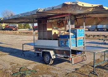 Przyczepa dmc 750 kg stragan bazar gastronomia zarejestrowana