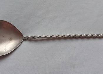 Platerowana łyżka barmańska z ręcznie formowanym uchwytem, II połowa XX w.