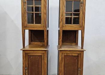 Wąska szafka witrynka słupek secesja